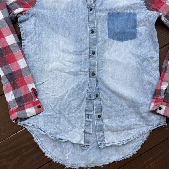 White Crow - Red Plaid Jean Shirt - Picture 3 of 4